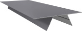 Планка стыковочная составная верхняя Экобрус Grand Line 0,45 Drap ТХ RAL 7004 сигнальный серый (2м) Центр Кровли