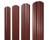 Штакетник Twin фигурный 0,45 PE RAL 3009 оксидно-красный Центр Кровли