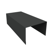 Крышка для забора из сайдинга (Блок-хаус new) 0,45 PE-Double RAL 7016 антрацитово-серый (2,5м) Центр Кровли