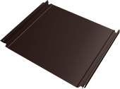 Кликфальц Double Pro Grand Line 0,45 Drap двухсторонний с пленкой на замках RAL 8017 шоколад Центр Кровли