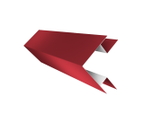 Угол внешний сложный 75х75 0,45 PE с пленкой RAL 3003 рубиново-красный (3м) Центр Кровли