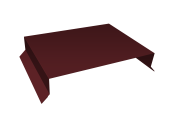 Парапетная крышка прямая 200мм 0,45 PE-Double с пленкой RAL 3005 красное вино (3м) Центр Кровли
