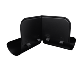 Ограничитель перелива угловой Grand Line 125/90 Matte PU RAL 9005 Центр Кровли