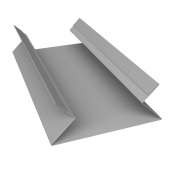 Планка угла внутреннего составная верхняя 0,45 PE с пленкой RAL 9006 бело-алюминиевый (3м) Центр Кровли