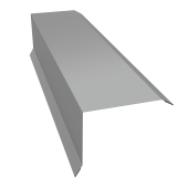 Планка торцевая 80х100 0,5 Satin с пленкой RAL 9006 бело-алюминиевый (2м) Центр Кровли