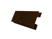 Планка H-образная Экобрус 0,45 Print Elite Choco Wood TwinColor (3м) Центр Кровли