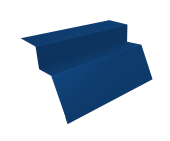 Планка карнизная для металлочерепицы квинта Uno 0,45 PE с пленкой RAL 5005 сигнальный синий (2м) Центр Кровли