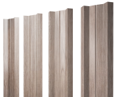 Штакетник М-образный А с прямым резом 0,45 Print Elite White Wood TwinColor Центр Кровли