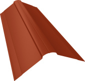 Планка конька фигурного 150х150 Grand Line 0,45 Drap RAL 8004 терракота (3м) Центр Кровли
