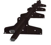 Снегозадержатель Стандарт Т4 d 40х20 RAL 9005 (3м) Центр Кровли