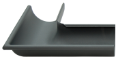 Угол желоба внешний 90 гр 125 мм Matte PU RAL 7024 Центр Кровли