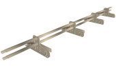 Снегозадержатель трубчатый для фальца Премиум d 45х25 RAL 1015 (3м) оцинкованный Центр Кровли