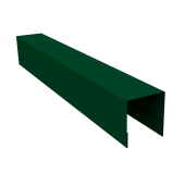 Планка боковая для забора из сайдинга (Блок-хаус new) 0,45 PE-Double RAL 6005 зеленый мох (2,5м) Центр Кровли
