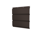 Софит металлический без перфорации 0,5 Drap с пленкой RR 32 темно-коричневый Центр Кровли