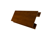 Планка H-образная Экобрус 0,45 Print Premium Golden Wood Intense FTC (3м) Центр Кровли
