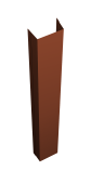 Крепежная планка нижняя Texas 0,5 Velur X RAL 8004 терракота (3м) Центр Кровли