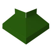 Угол отлива внешний 70 0,45 PE с пленкой RAL 6002 лиственно-зеленый Центр Кровли