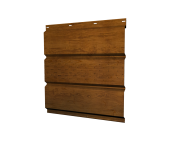 Софит металлический Классик Grand Line центральная перфорация 0,45 Print Elite с пленкой Golden Wood TwinColor Центр Кровли