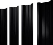 Штакетник П-образный B с прямым резом Grand Line 0,45 Drap TR RAL 9005 черный Центр Кровли