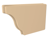 Заглушка желоба правая Vortex Lite 130мм RAL 1014 слоновая кость Центр Кровли