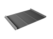 Кликфальц Line Grand Line 0,5 Velur X с пленкой на замках RAL 7024 мокрый асфальт Центр Кровли