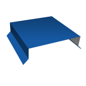 Парапетная крышка прямая 150мм 0,5 Satin с пленкой RAL 5005 сигнальный синий (2м) Центр Кровли