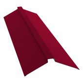 Планка конька плоского 175х50х175 0,45 PE с пленкой RAL 3003 рубиново-красный (3м) Центр Кровли