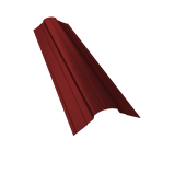 Планка конька фигурного 70x70 0,5 Satin с пленкой RAL 3011 коричнево-красный (2м) Центр Кровли