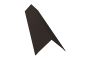 Угол внешний 110x110 0,5 Atlas X с пленкой RR 32 темно-коричневый (2м) Центр Кровли
