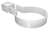 Хомут трубы Kliker ПВХ Grand Line Premium белый (инд.упак.) (RAL 9003) Центр Кровли