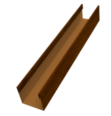 Стойка жалюзи Milan Slim 0,45 Print Premium Golden Wood Intense FTC (1,8м) Центр Кровли