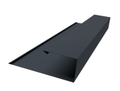 Планка торцевая страховочная Grand Line 0,5 Атлас с пленкой RAL 7024 мокрый асфальт (2м) Центр Кровли