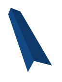 Планка на коньковый аэратор 30х20 Grand Line Фартук S8 0,5 Сатин с пленкой RAL 5005 сигнальный синий (3м) Центр Кровли