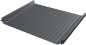 Кликфальц Про Гофр Grand Line 0,45 Drap двухсторонний с пленкой на замках RAL 7024 мокрый асфальт Центр Кровли