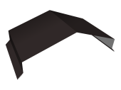 Парапетная крышка угольная 390мм Grand Line 0,5 Сатин матовый ТХ RAL 9005 черный (3м) Центр Кровли