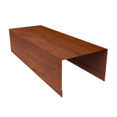 Крышка для забора из сайдинга (Квадро брус, Вертикаль) 0,45 Print Elite Golden Wood TwinColor (2,54м) Центр Кровли