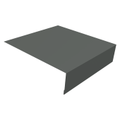 Планка околооконная простая 200х75 0,45 PE с пленкой RAL 7005 мышино-серый (2м) Центр Кровли