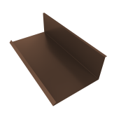 Планка примыкания нижняя к трубе 130х240 0,5 Velur X RAL 8017 шоколад (3м) Центр Кровли