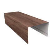 Крышка для забора из сайдинга (Квадро брус, Корабельная Доска, ЭкоБрус new) 0,45 Print Premium Almond Wood Fresh (2,5м) Центр Кровли