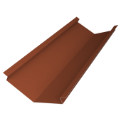 Планка ендовы нижней для композитной черепицы 140х140 0,5 Satin Matt RAL 8004 терракота (2м) Центр Кровли