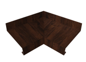 Угол отлива внутренний 70 0,45 Print Elite с пленкой Cherry Wood TwinColor Центр Кровли