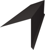 Планка конька односкатной кровли 180х160 Grand Line 0,5 PurPro матовый RR 32 темно-коричневый (3м) Центр Кровли