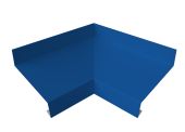 Угол отлива внутренний 70 0,4 PE с пленкой RAL 5005 сигнальный синий Центр Кровли