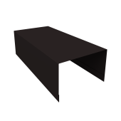 Крышка для забора из сайдинга (Блок-хаус new) 0,45 Drap-Dl TX RAL 9005 черный (3м) Центр Кровли