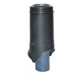 Выход канализации Krovent Pipe-VT 125/100 изолированный черный Центр Кровли