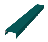 Крышка забора для горизонтального монтажа штакетника 0,45 PE RAL 5021 водная синь (3м) Центр Кровли