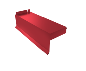 Планка торцевая сегментная Квадро профи Левая стартовая 0,45 PE RAL 3003 рубиново-красный Центр Кровли