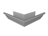 Угол желоба внешний Vortex Lite 130мм RAL 7004 сигнальный серый Центр Кровли