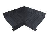 Угол отлива внутренний 50 0,45 Print Premium с пленкой Grey Wood TwinColor Центр Кровли