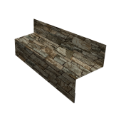 Отлив межэтажный 45 0,45 Print Elite Fine Stone TwinColor (3м) Центр Кровли
